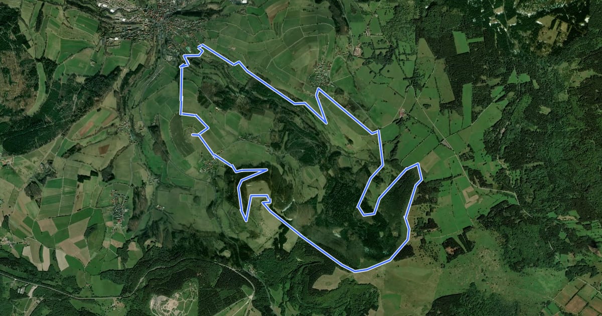 Маршрут Extratour Gersfeld на спутниковом снимке