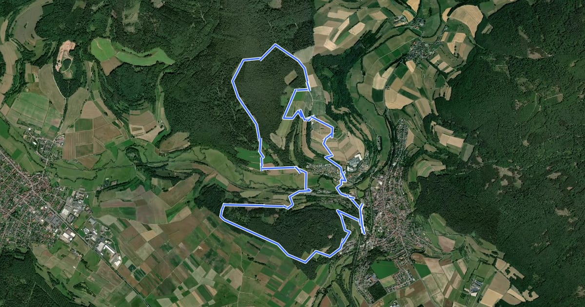 Маршрут Extratour Tour de Natur на спутниковом снимке