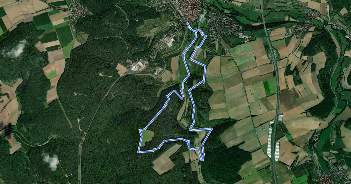 Маршрут Extratour Wacholderheide на спутниковом снимке