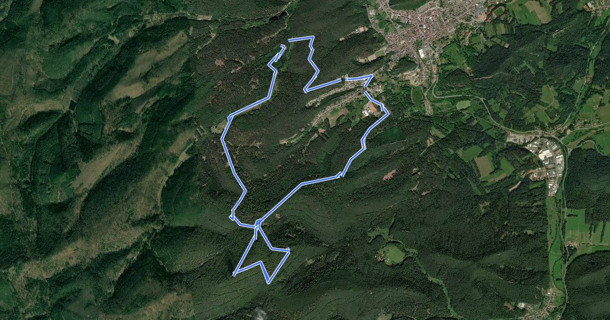 Маршрут Eyberg-Tour на спутниковом снимке