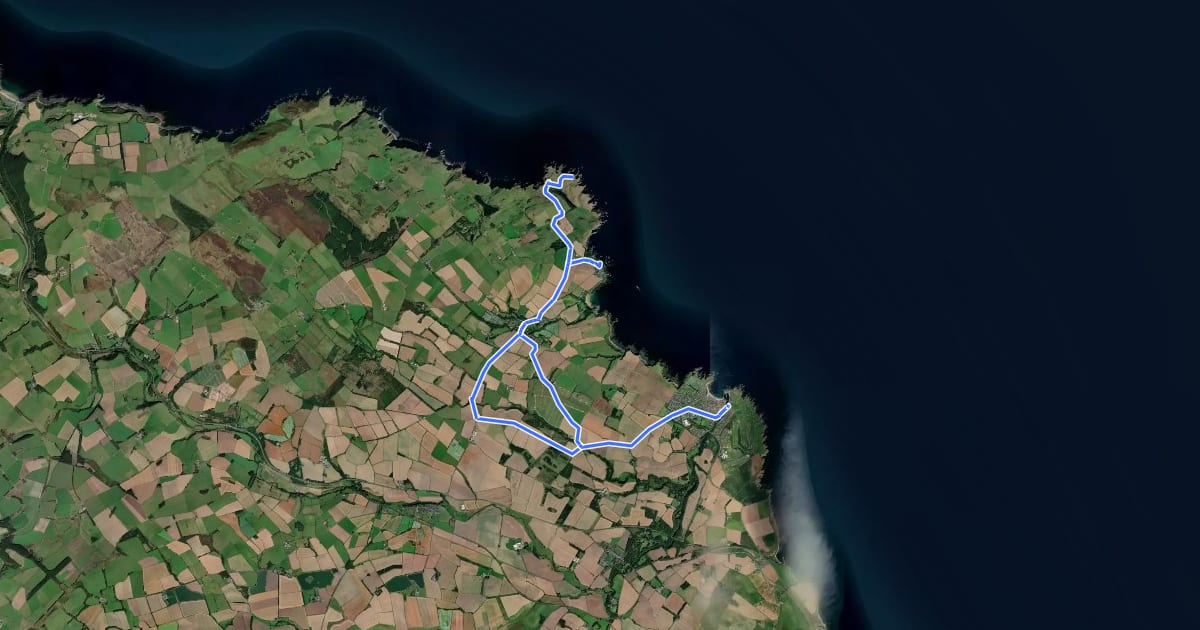 Маршрут Eyemouth Blue Route на спутниковом снимке