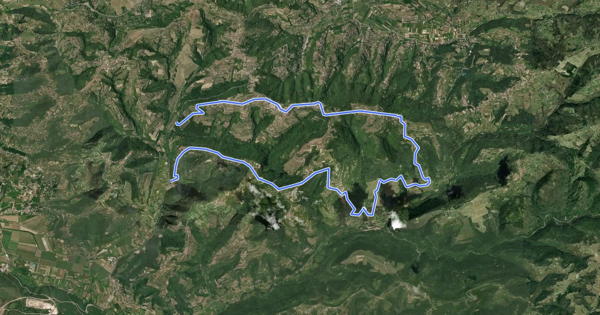 Маршрут Čez drn in strn (K11) на спутниковом снимке