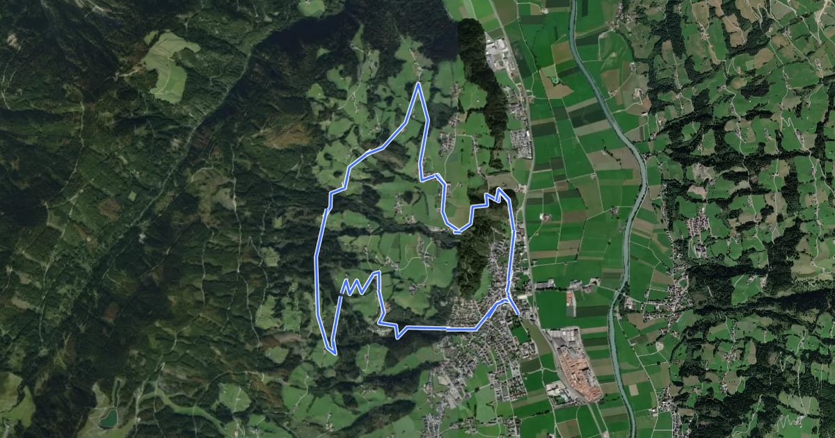 Маршрут Fügen - Brandegg - Kühstein - Goglhof на спутниковом снимке