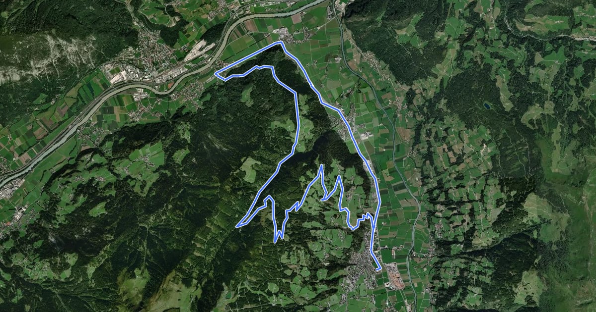 Маршрут Fügen - Öxltal - Schlitterberg - Straß на спутниковом снимке