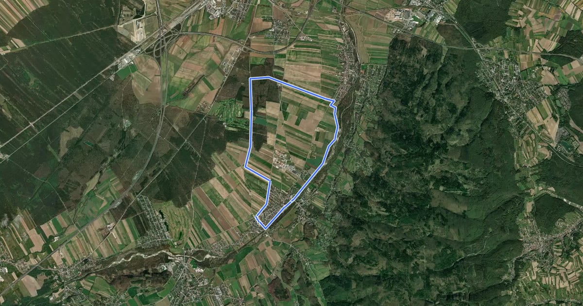 Маршрут Föhrenwald Runde (Lanzenkirchen) на спутниковом снимке