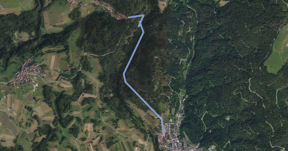 Маршрут Füllsberg - Hasel Oberdorf на спутниковом снимке