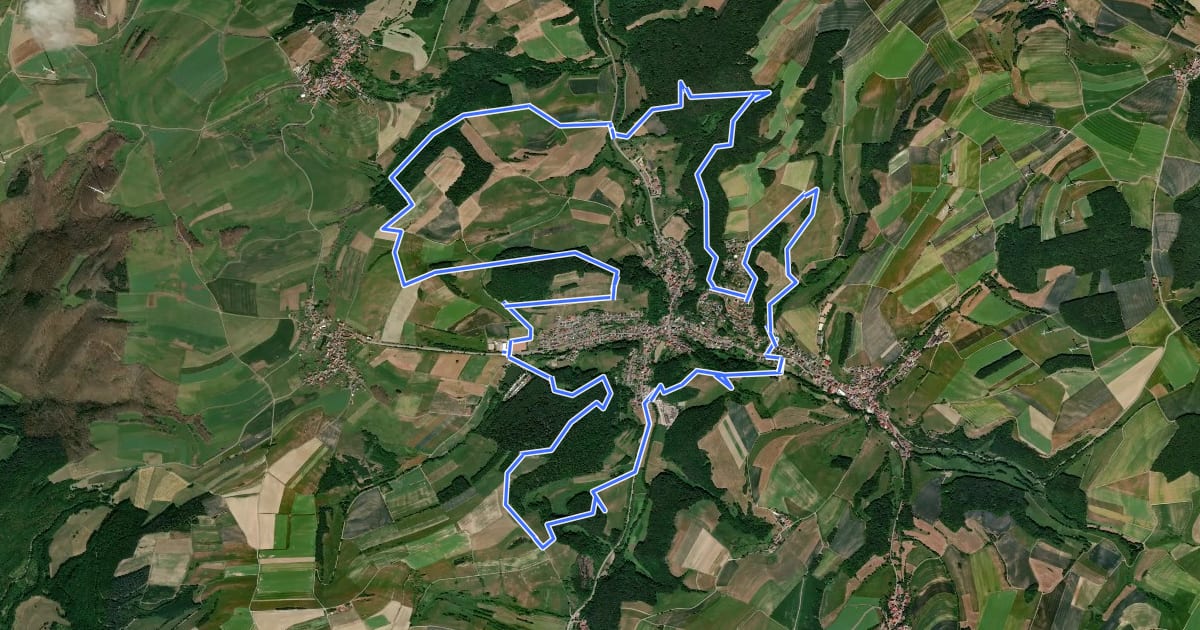 Маршрут Fünf-Berge-Tour на спутниковом снимке
