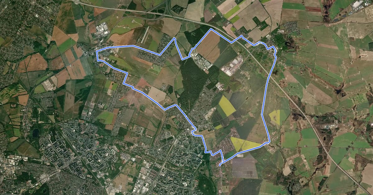 Маршрут Fünf-Kirchen-Weg на спутниковом снимке