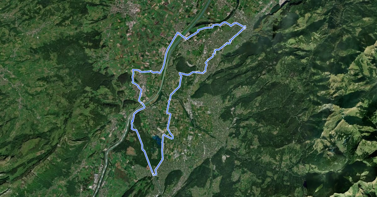 Маршрут Fünf Seen – Tour на спутниковом снимке