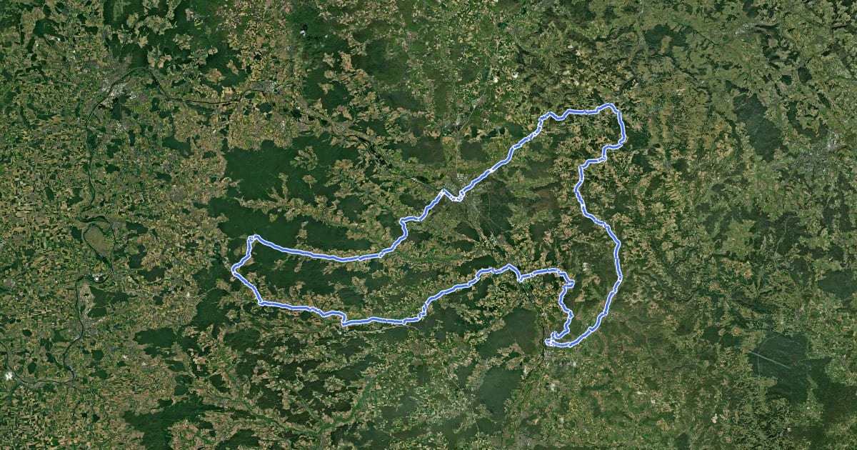 Маршрут Fürstbischöfliche Radtour на спутниковом снимке