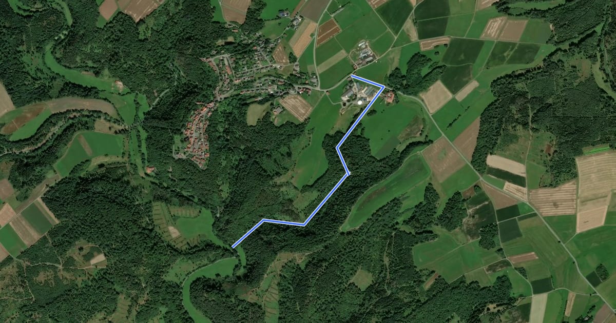 Маршрут Fürstenberg Rundweg F5 на спутниковом снимке