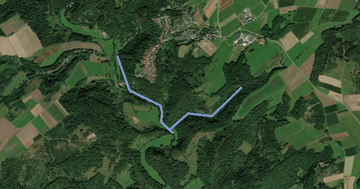 Маршрут Fürstenberg Rundweg F6 на спутниковом снимке