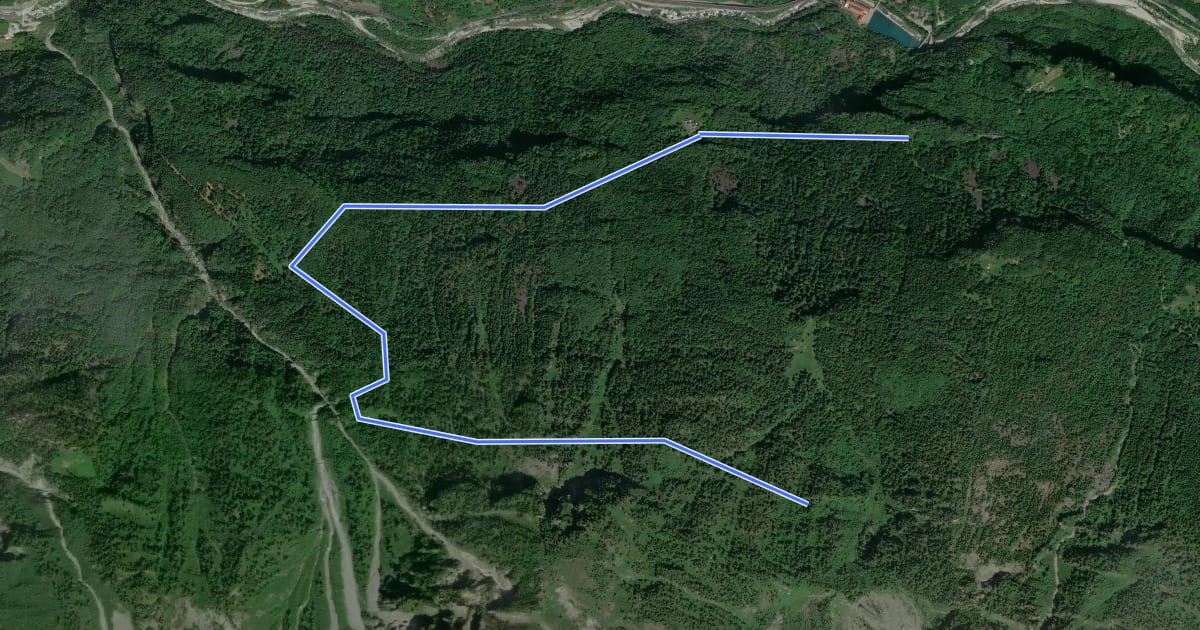 Маршрут F03 - Alpe Salviggia - Lorino на спутниковом снимке