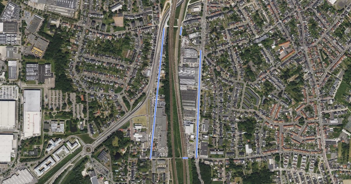 Маршрут F1 Fietssnelweg Mechelen (omleiding Jubellaan) на спутниковом снимке
