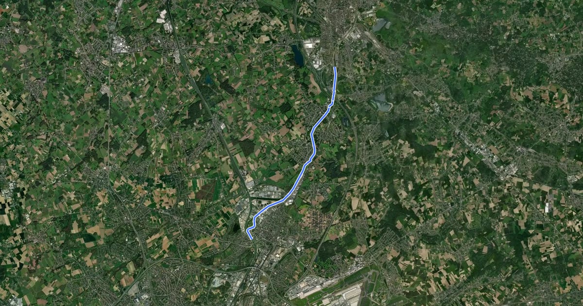 Маршрут F1 Fietssnelweg Mechelen - Vilvoorde на спутниковом снимке