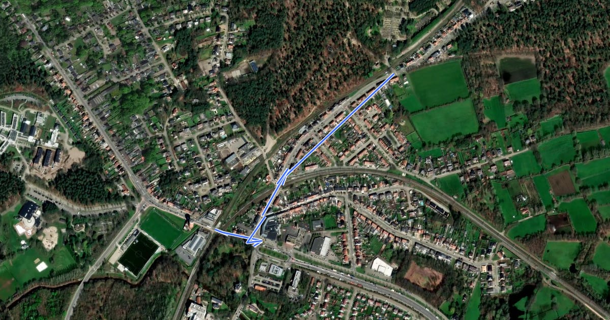 Маршрут F102 Fietssnelweg Herentals (omleiding) на спутниковом снимке