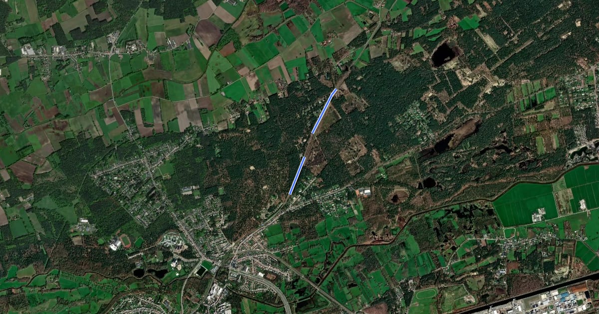Маршрут F102 Fietssnelweg Herentals - Poederlee на спутниковом снимке