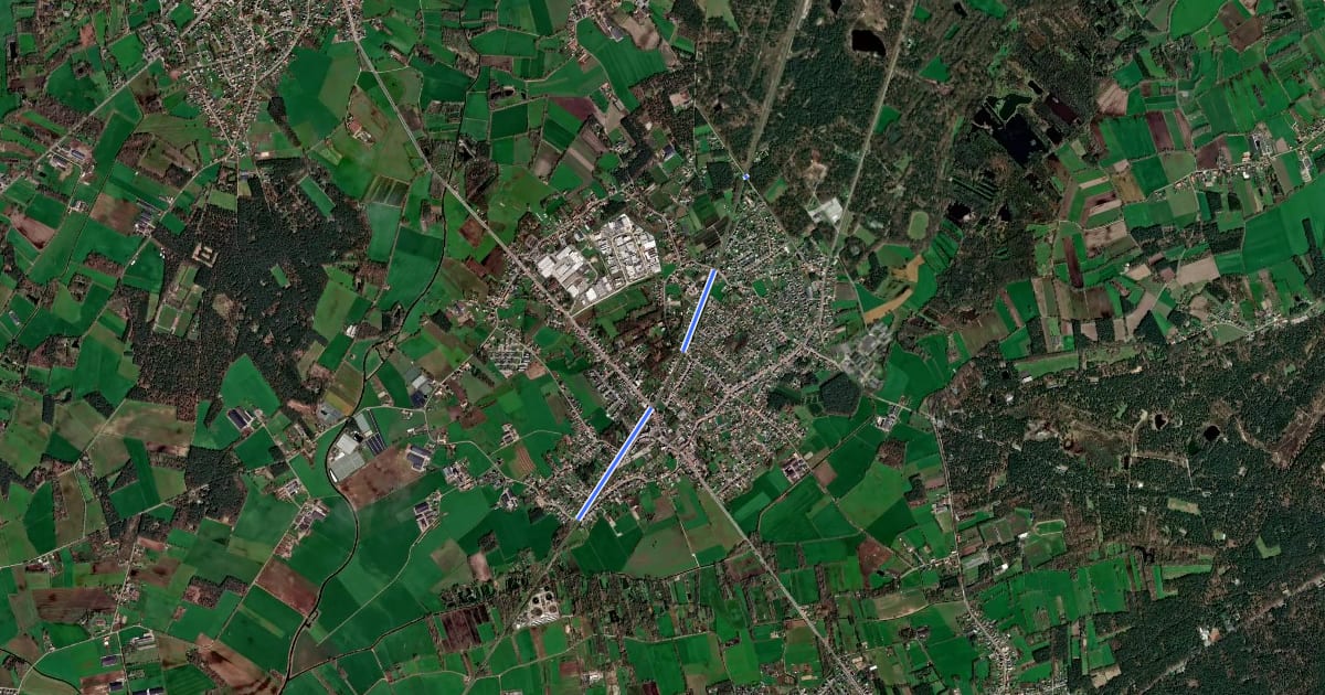Маршрут F102 Fietssnelweg Tielen на спутниковом снимке