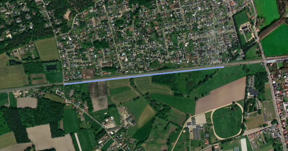 Маршрут F103 Fietssnelweg Bouwel (wenslijn) на спутниковом снимке