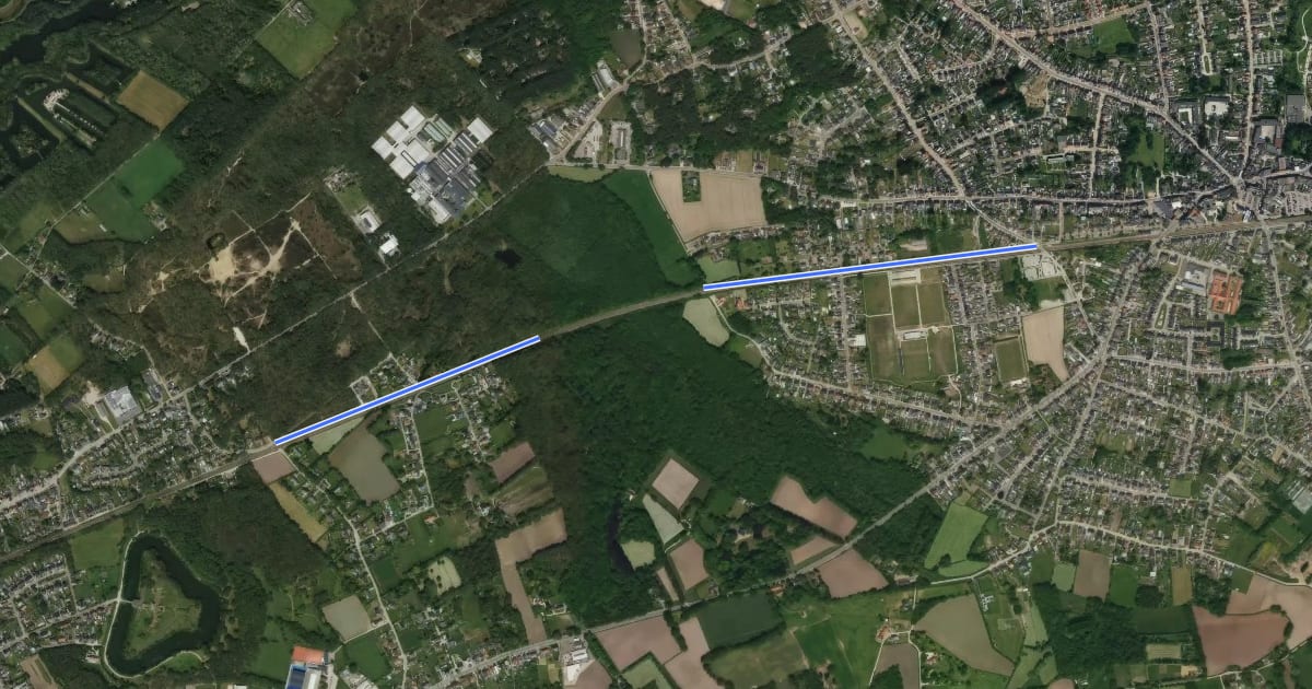 Маршрут F103 Fietssnelweg Kessel - Nijlen (wenslijn) на спутниковом снимке