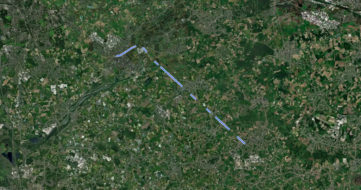 Маршрут F104 Fietssnelweg Lier - Heist-op-den-Berg (wenslijn) на спутниковом снимке