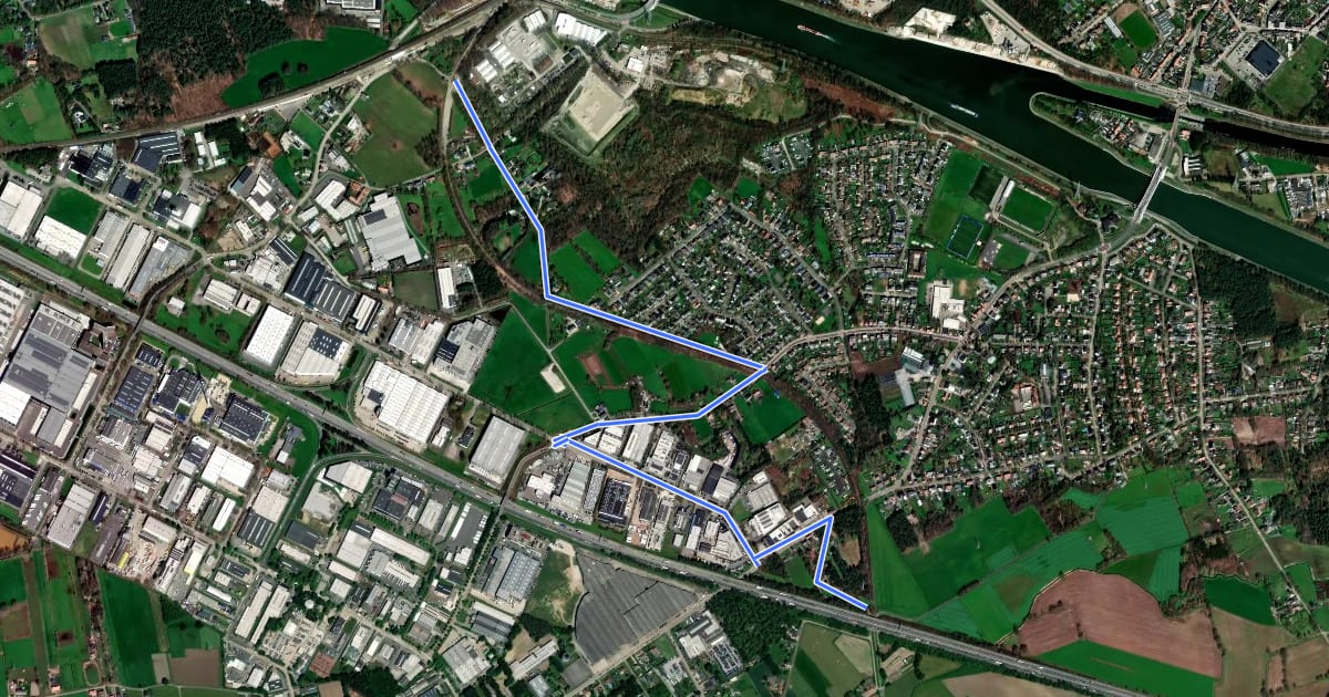 Маршрут F106 Fietssnelweg Herentals (omleiding Lange Eerselstraat) на спутниковом снимке
