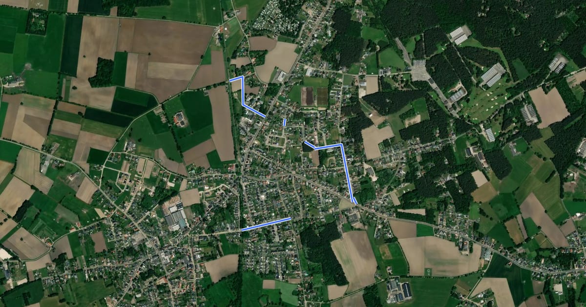 Маршрут F106alt Fietssnelweg Aarschot-Herentals (omleiding) на спутниковом снимке