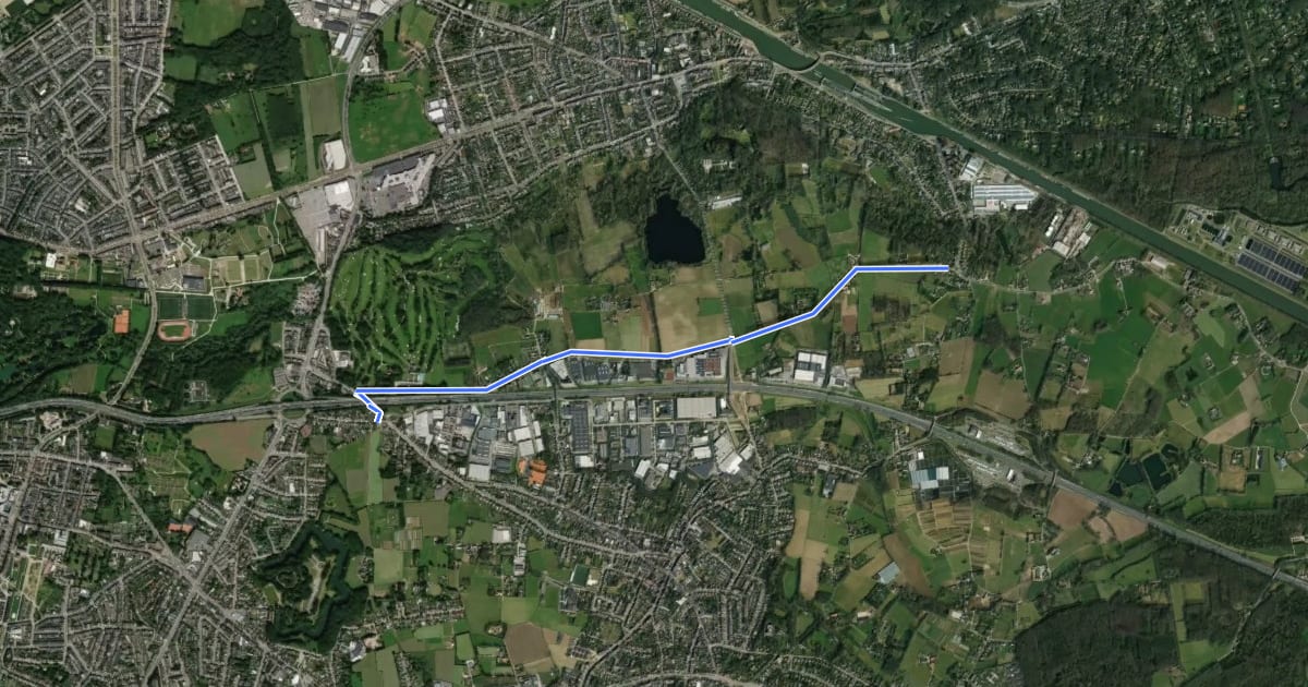 Маршрут F107alt Fietssnelweg Antwerpen-Ranst (omleiding) на спутниковом снимке