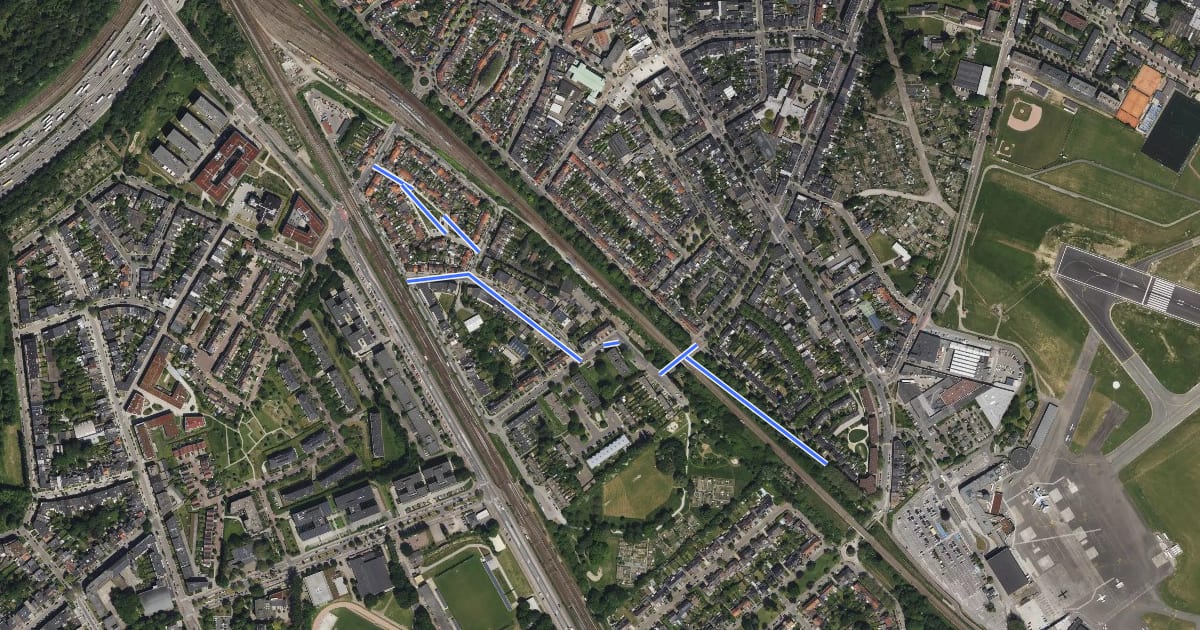 Маршрут F11 Fietssnelweg Saffierstraat на спутниковом снимке