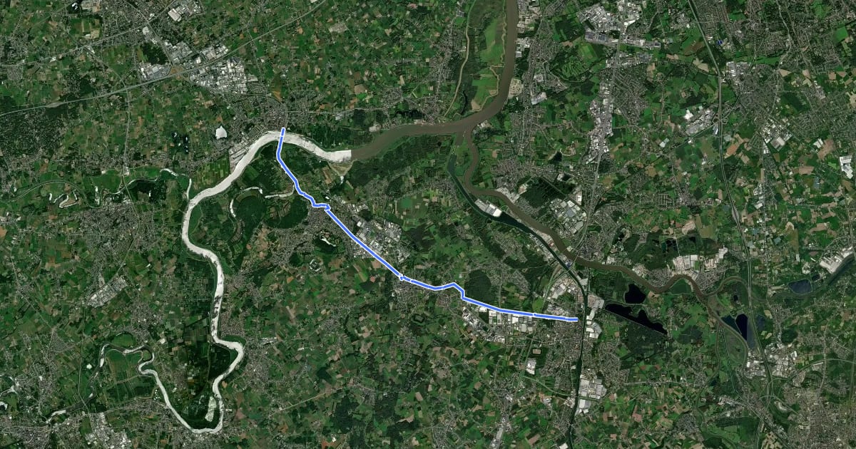 Маршрут F18 Fietssnelweg Sint-Niklaas - Mechelen (Temse-Willebroek) на спутниковом снимке