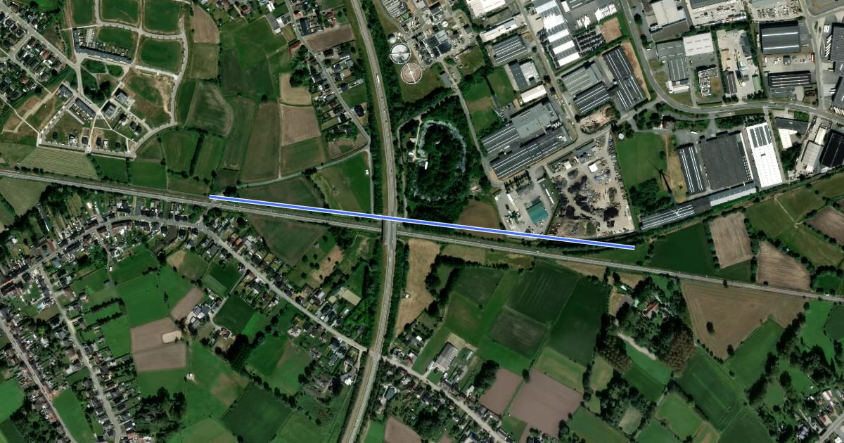Маршрут F19/F44 Fietssnelweg Baasrode (wenslijn) на спутниковом снимке