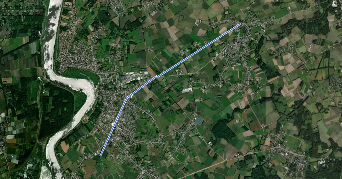 Маршрут F19 Fietssnelweg Sint-Amands - Puurs (Keulenhoek-Sint-Amands) на спутниковом снимке