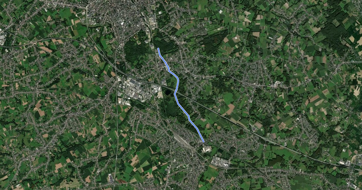 Маршрут F2 Fietssnelweg Aalst - Affligem на спутниковом снимке