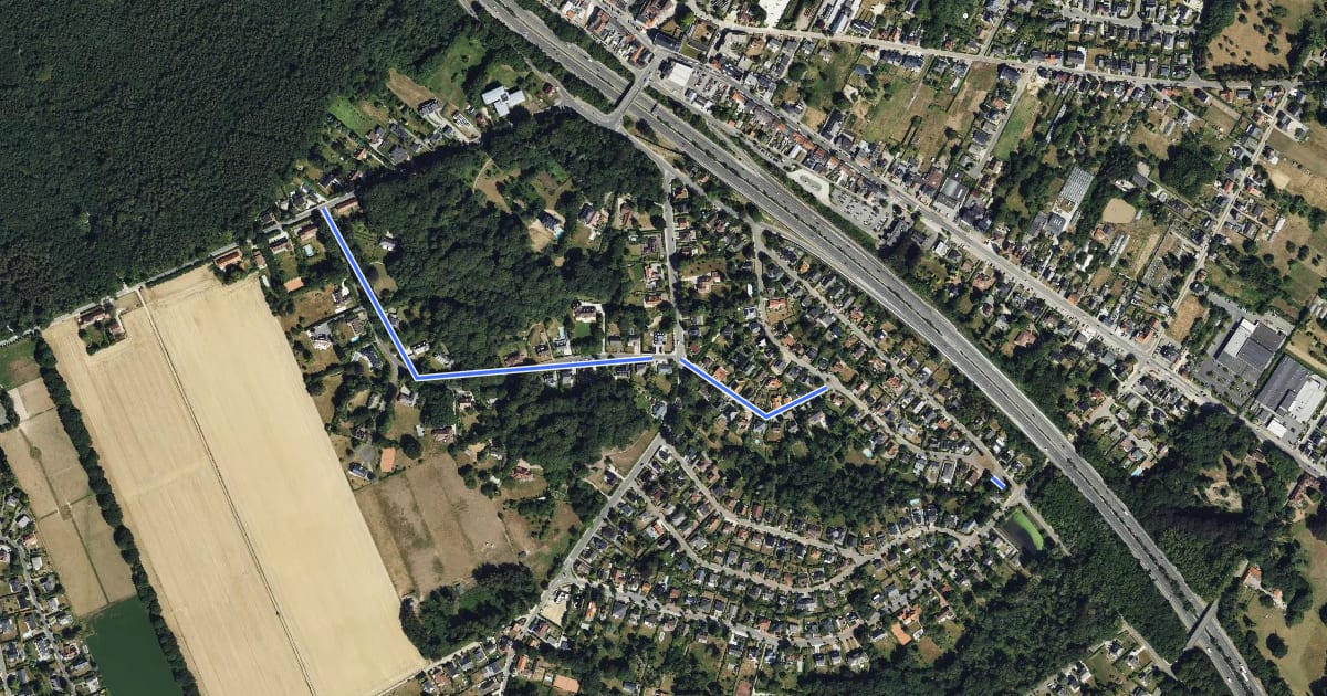 Маршрут F204alt Fietssnelweg Overijse-Brussel (omleiding) на спутниковом снимке