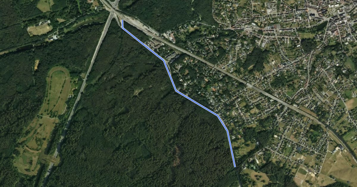 Маршрут F205 Fietssnelweg Groenendaal - Hoeilaart на спутниковом снимке