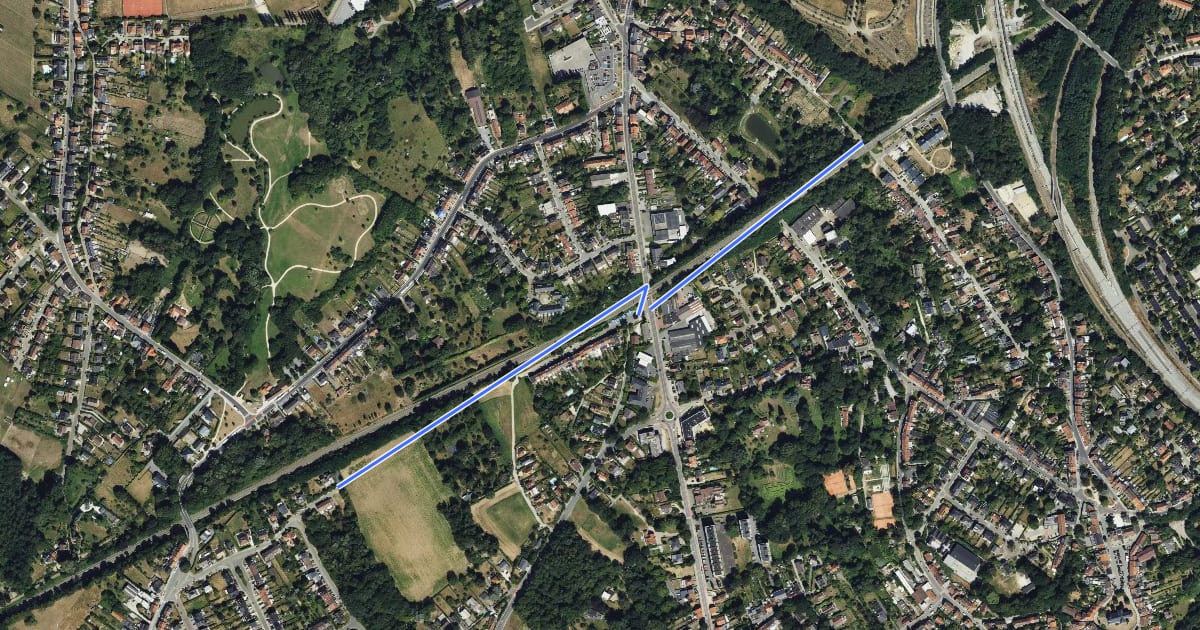 Маршрут F208 Fietssnelweg Beersel - Brussel (wenslijn) на спутниковом снимке