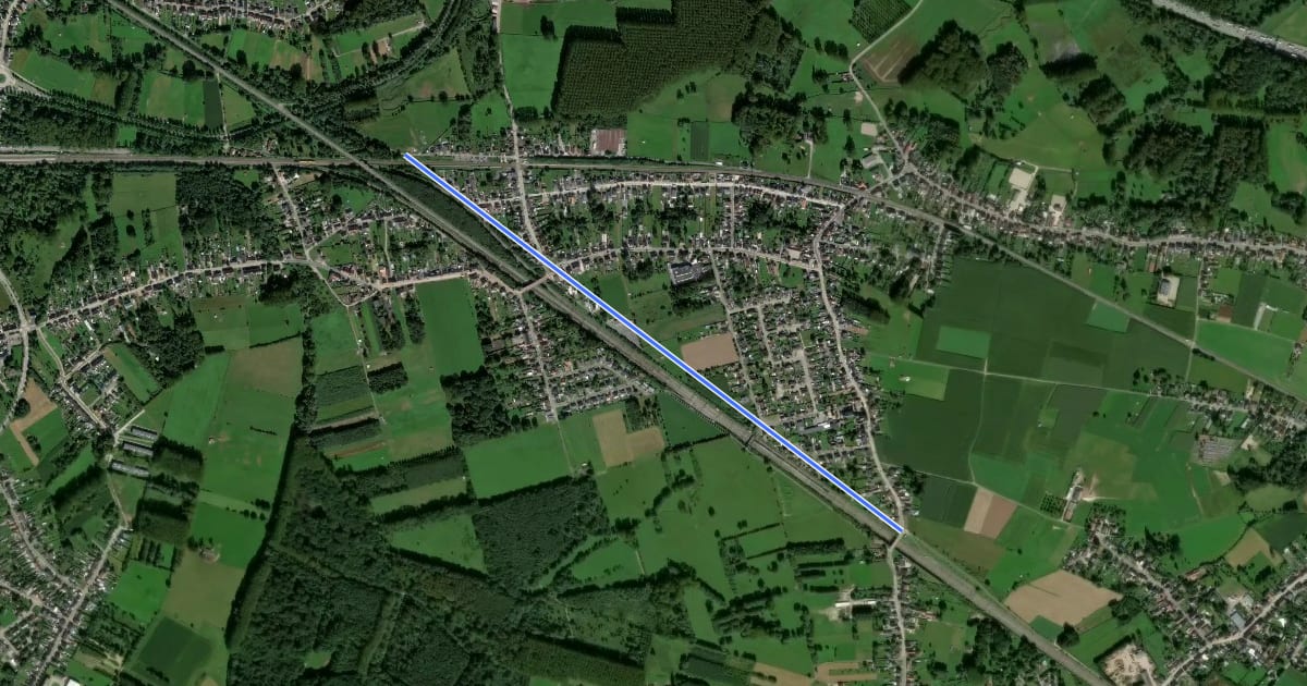 Маршрут F209 Fietssnelweg Liedekerke - Essene/Lombeek (wenslijn) на спутниковом снимке