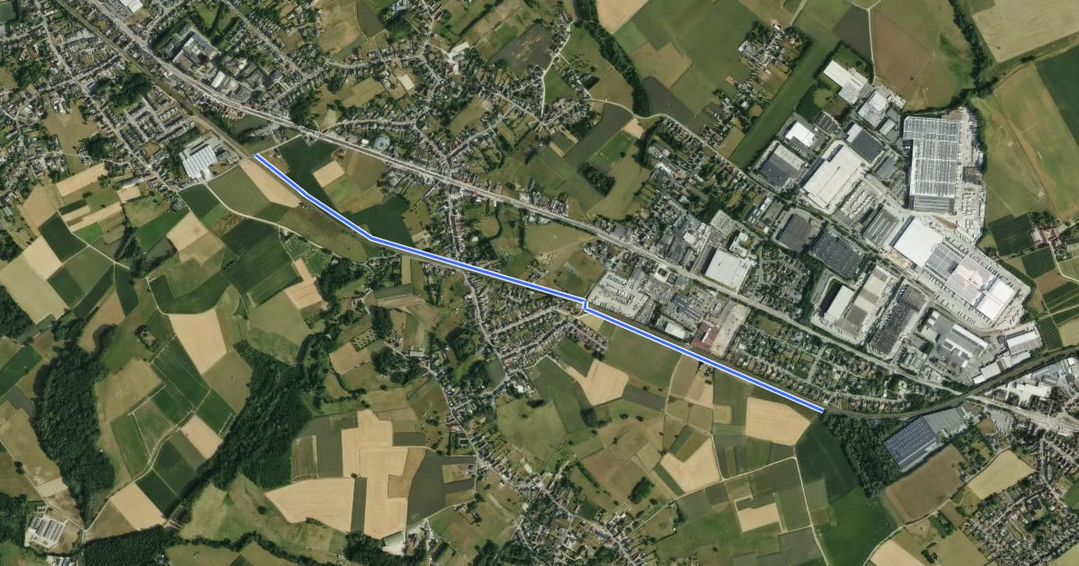 Маршрут F212 Fietssnelweg Asse - Zellik на спутниковом снимке