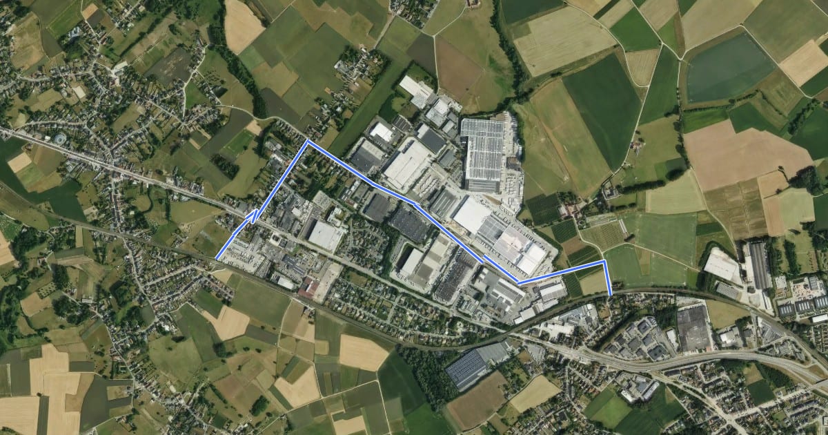 Маршрут F212 Fietssnelweg Broekkooi (omleiding) на спутниковом снимке