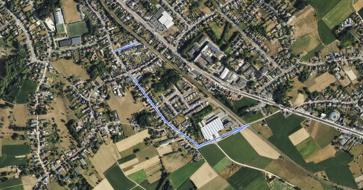 Маршрут F212 Fietssnelweg Walfergem (omleiding) на спутниковом снимке