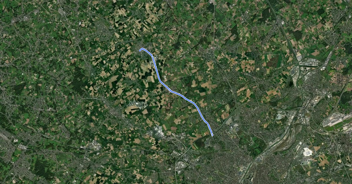 Маршрут F213 Fietssnelweg Merchtem - Brussel на спутниковом снимке