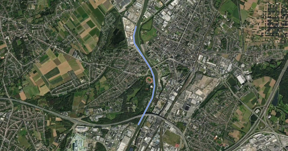 Маршрут F23 Vilvoorde на спутниковом снимке