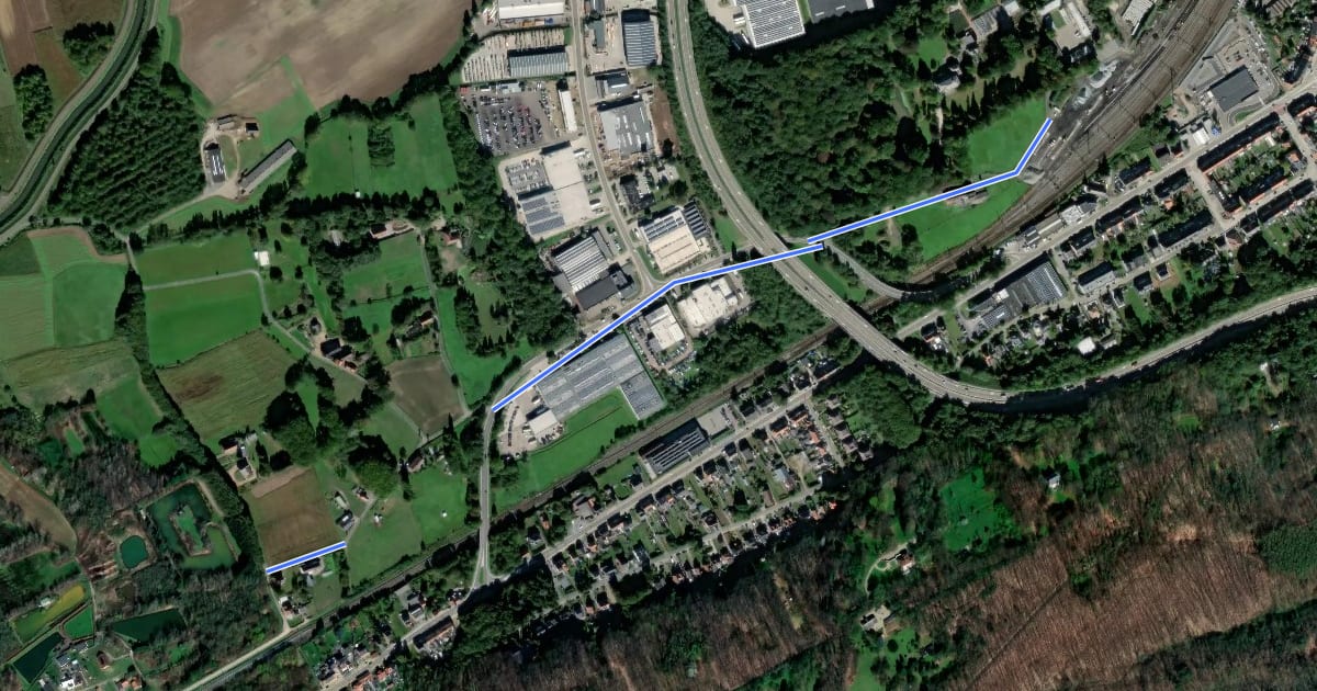 Маршрут F25 Fietssnelweg Gelrode (omleiding) на спутниковом снимке