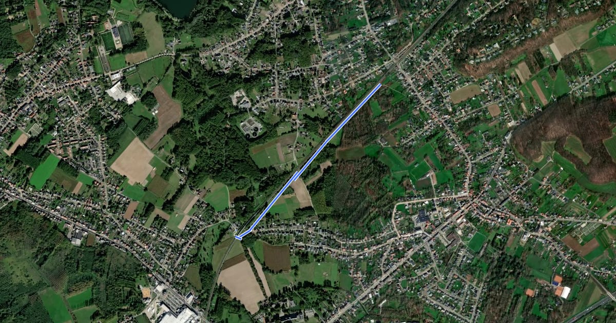 Маршрут F25 Fietssnelweg Rotselaar на спутниковом снимке
