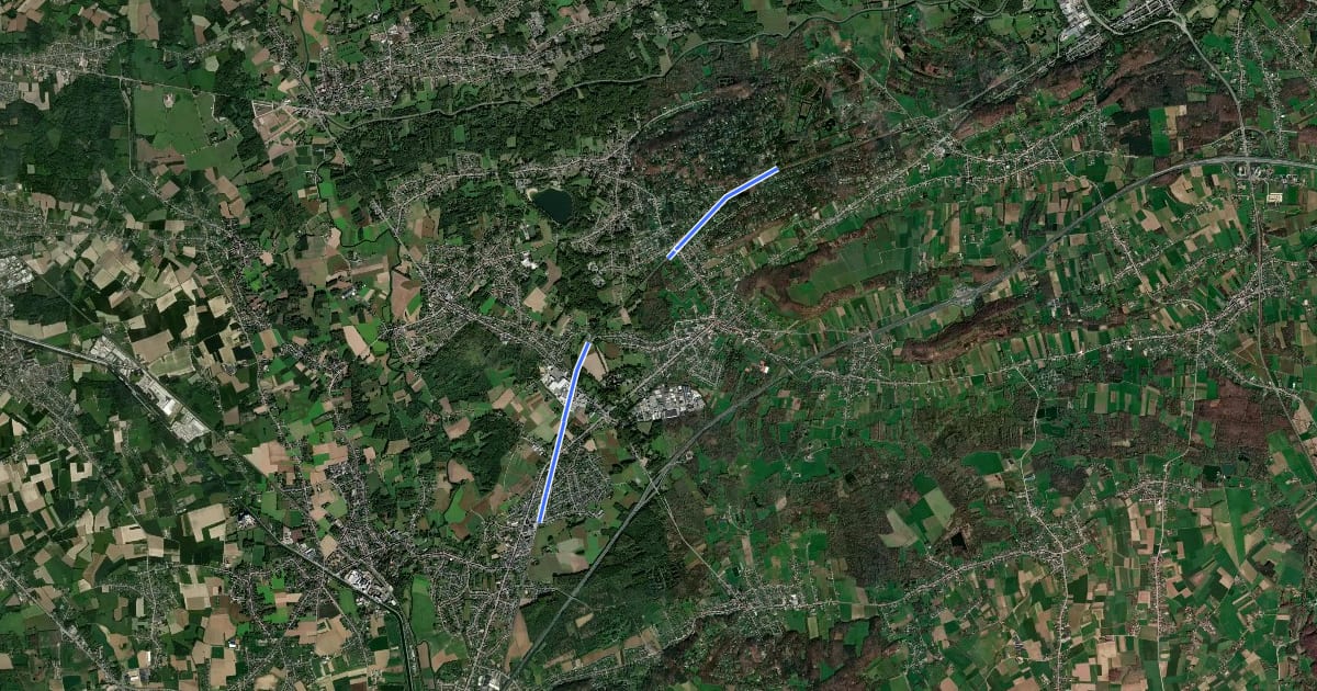 Маршрут F25 Fietssnelweg Rotselaar (wenslijn) на спутниковом снимке