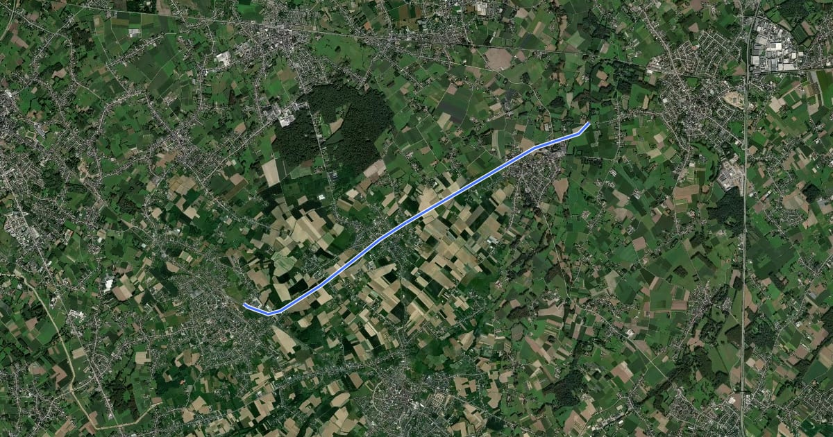 Маршрут F27 Fietssnelweg Opwijk - Londerzeel на спутниковом снимке