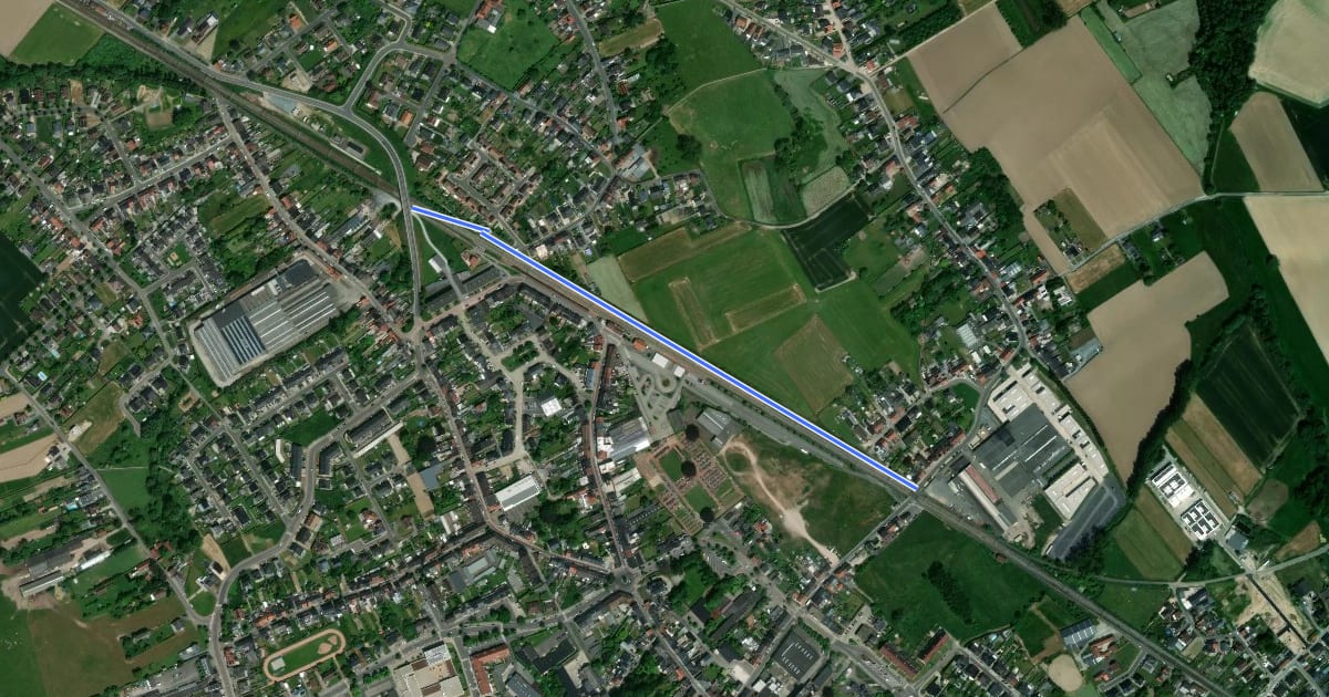 Маршрут F27 Fietssnelweg Opwijk (wenslijn) на спутниковом снимке