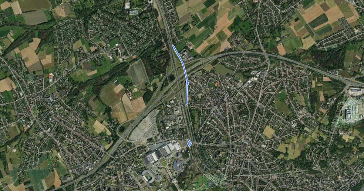 Маршрут F28 Fietssnelweg Brussel - Meise deel 1 на спутниковом снимке