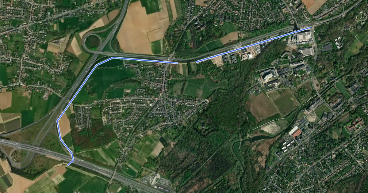 Маршрут F29 Fietssnelweg Egenhoven - Leuven (in aanleg) на спутниковом снимке