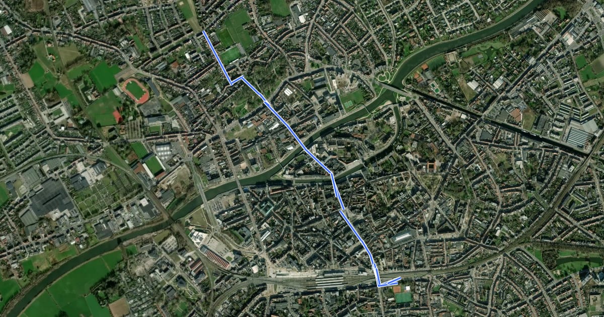 Маршрут F361 Fietssnelweg Kortrijk на спутниковом снимке